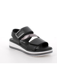 SANDALO CON ZEPPA IGI&CO DONNA NAPPA SOFT  NERO 7687611