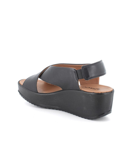 SANDALO CON ZEPPA IGI&CO DONNA NAPPA SOFT NERO 5668866