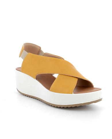 SANDALO CON ZEPPA IGI&CO DONNA CAPRA TAMPONATA GIALLO 566882