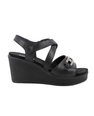 SANDALO CON ZEPPA IGI&CO DONNA NAPPA SOFT NERO 5673800