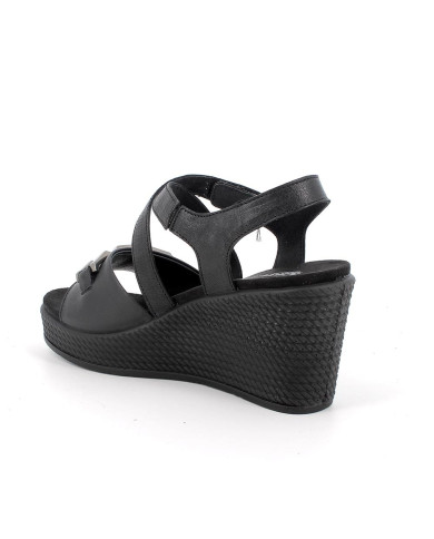 SANDALO CON ZEPPA IGI&CO DONNA NAPPA SOFT NERO 5673800