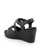 SANDALO CON ZEPPA IGI&CO DONNA NAPPA SOFT NERO 5673800