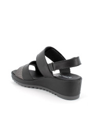 SANDALO CON ZEPPA IGI&CO DONNA NAPPA SOFT NERO 3666100