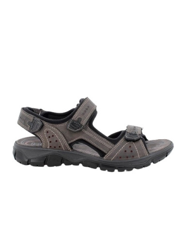 SANDALO IGI&CO UOMO PELLE/TESSUTO TRIVELCRO GRIGIO 5642611