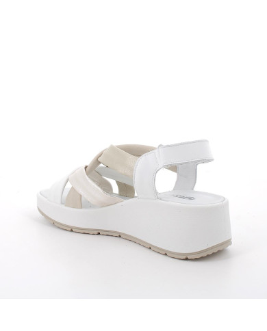 SANDALO CON ZEPPA IGI&CO DONNA SI.NAPPA BOTTAL BIANCO/PLATINO 7666722