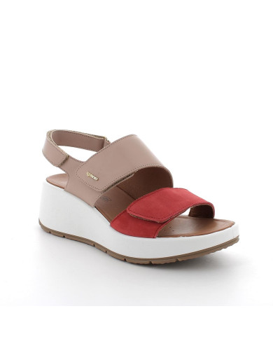 SANDALO CON ZEPPA IGI&CO DONNA  NAB.LIS/NAPPA S RED/POLVERE 7666511
