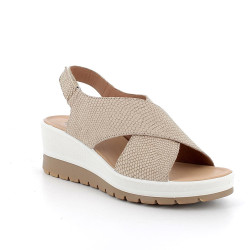 SANDALO CON ZEPPA IGI&CO DONNA  BEIGE IRIDESCENTE 5667333