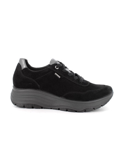 SNEAKERS CON ZEPPA IGI&CO DONNA IN PELLE NERO GORE-TEX 6657100