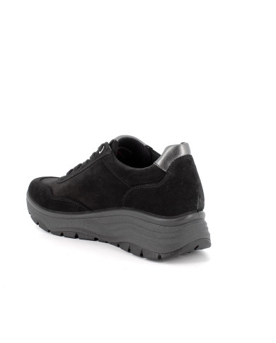 SNEAKERS CON ZEPPA IGI&CO DONNA IN PELLE NERO GORE-TEX 6657100