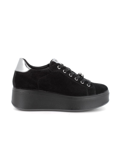 SNEAKERS CON ZEPPA IGI&CO DONNA NERO IN PELLE 6672211