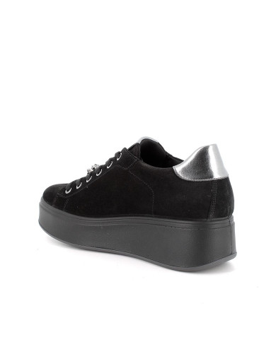 SNEAKERS CON ZEPPA IGI&CO DONNA NERO IN PELLE 6672211