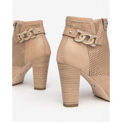 TRONCHETTO NEROGIARDINI DONNA PELLE COLORE CHAMPAGNE TACCO 9,5CM E409740D/439