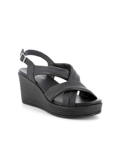 SANDALO CON ZEPPA IGI&CO DONNA PELLE NERO 5673600
