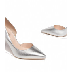 DECOLLETE' DONNA NEROGIARDINI LAMINATO ARGENTO TPU BREIA MISSI NATURALE E318332DE/700