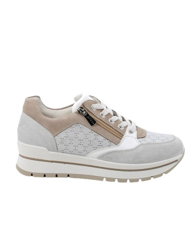 SNEAKERS IGI&CO DONNA PELLE LAMINATA/TESSUTO GRIGIO 5662144