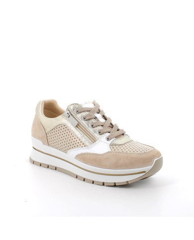 SNEAKERS IGI&CO DONNA SCAM/VIT.LAM.FO AVORIO/PLATINO 7660733