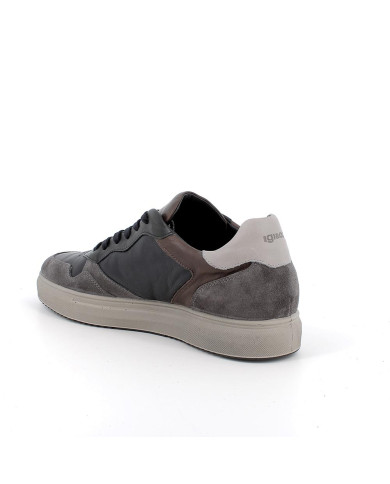 SNEAKERS IGI&CO UOMO IN PELLE BLU/GRIGIO SCURO 6633500