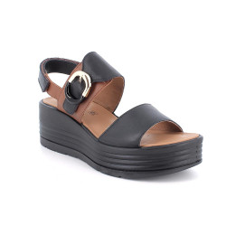 SANDALI CON ZEPPA IGI&CO DONNA NAPPA SOFT NERO 1164577    