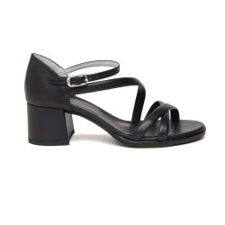 SANDALO CON TACCO NEROGIARDINI DONNA TAMIGI NERO TR ROSE NERO E307570D/100