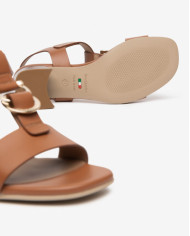 SANDALO CON TACCO NEROGIARDINI DONNA ARMENIA COGNAC TPU LOZZA FEN NATURALE TACCO 5,5CM E615870D/329