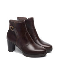 TRONCHETTI NEROGIARDINI DONNA IN PELLE TESTA DI MORO 7CM I308241D/3000