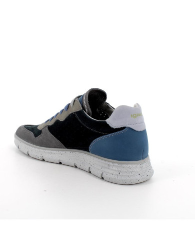 SNEAKERS IGI&CO UOMO SCAMOSC/NABUK   GRAFITE/BLU 7615400