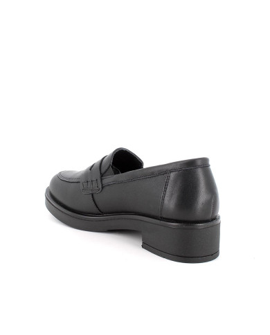 MOCASSINI IGI&CO DONNA IN PELLE NERO LAMINATO ELASTICO 6650300