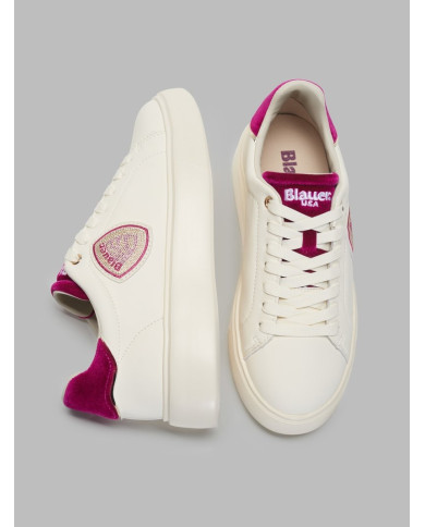 SNEAKERS BLAUER DONNA VENUS01 WOMAN LEATHERF4VENUS01/VEL/CRE/CYL