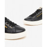 SNEAKERS NEROGIARDINI DONNA GUANTO NERO T.GLITTER BRILL PLATINO I411600D/100