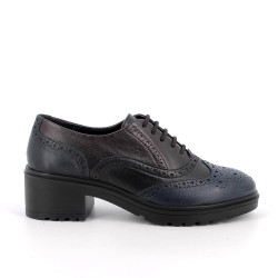 FRANCESINA IGI&CO DONNA  CAPRA FIDELIO   BLU/BORDO TACCO 4,5CM 8651411