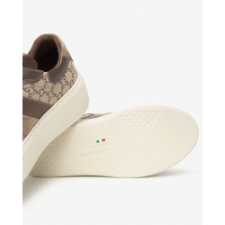 SNEAKERS  NEROGIARDINI DONNA OMEGA T.MORO T.GIOVE ECRU/T.MORO  AROLD COL.ARGILLA PU.GUATE I514210D/300