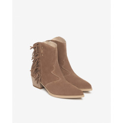 STIVALETTI CON TACCO NEROGIARDINI DONNA VELOUR MOU TPU BADIA NATURALE TACCO 5CM E615131D/442