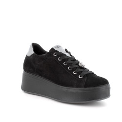 SNEAKERS CON ZEPPA IGI&CO DONNA NERO IN PELLE 6672211