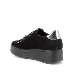 SNEAKERS CON ZEPPA IGI&CO DONNA NERO IN PELLE 6672211