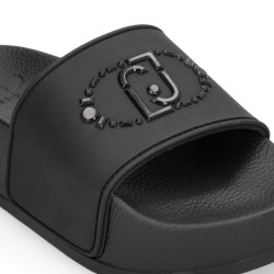 CIABATTE LIU JO DONNA MYKONOS 01 - SLIPPER RUBBERIZED BLACK BA6077EX02822222 