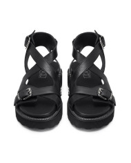 SANDALO CULT DONNA ZIGGY 4472 SANDAL W LEATHER BLACK CLW447200