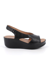 SANDALO CON ZEPPA IGI&CO DONNA  CAPRA TAMPONATA NERO 7666000