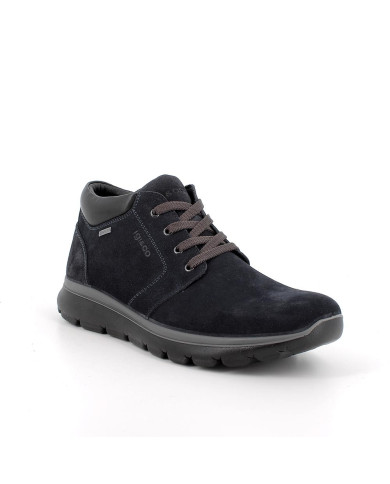 POLACCHINE IGI&CO UOMO IGORE-TEX IN PELLE BLU SCURO 6617800