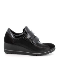 SNEAKERS ENVAL SOFT DONNA NERO LAMINATO ZEPPA 4,7CM 6764800
