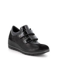 SNEAKERS ENVAL SOFT DONNA NERO LAMINATO ZEPPA 4,7CM 6764800