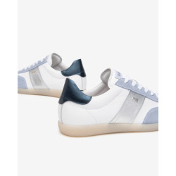 SNEAKERS NEROGIARDINI DONNA VELOUR FIORDALISO CILE BIANCO ETOILE ARGENTO NETTUNO OCEANO E512855D/623