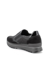 SNEAKERS  IGI&CO DONNA NERO LAMINATO IN PELLE ZIP 6673700