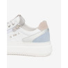 SNEAKERS NEROGIARDINI DONNA CILE BIANCO ZOUK SILVER VELOUR FIORDALISO VELOUR FEMME E615285D/707