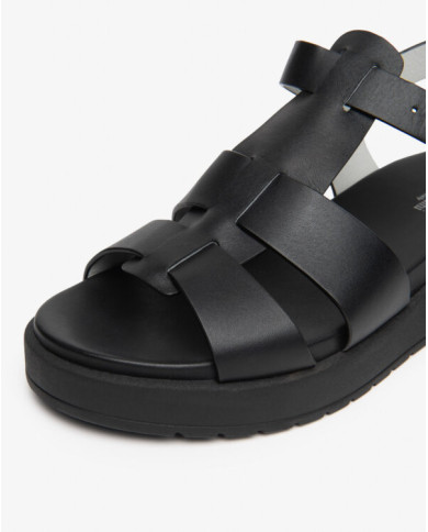 SANDALO NEROGIARDINI DONNA IN PELLE GUANTO NERO TR PAMPLONA 9681/001 E 617050D/100