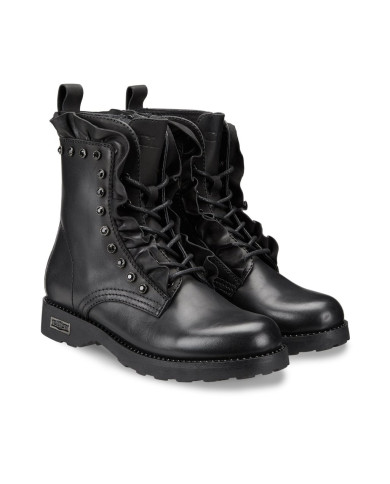 ANFIBIO CULT DONNA ZEPPELIN 3202 MID W LEATHER BLACK ( RUCHES ) CLW320200