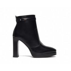 TRONCHETTI NEROGIARDINI DONNA IN PELLE nero TACCO 10.5 CM ZIP I308722DE/100