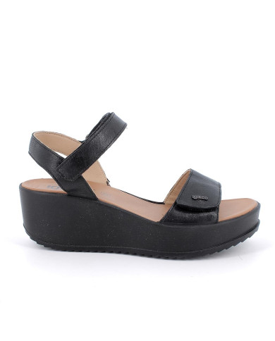SANDALO CON ZEPPA IGI&CO CAPRA TAMPONATA NERO 7665600