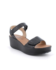 SANDALO CON ZEPPA IGI&CO CAPRA TAMPONATA NERO 7665600
