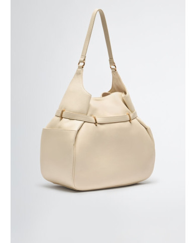BORSA A SPALLA LIU JO DONNA ECS HOBO CREAM 32X14X31CM AA5048 E0037 X0459
