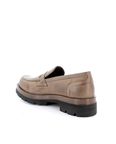 MOCASSINI CON TACCO IGI&CO DONNA IN PELLE TAUPE 4679411